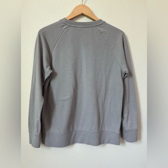 Patagonia Gray Lightweight Organic Cotton Crewneck Big Boys Iconic Logo Sweater - Picture 2 of 6